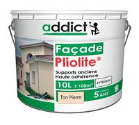 Peinture Mat pour façade à base de résine Pliolite 10 L - Ton pierre - ADD111501 - Addict Ton Pierre