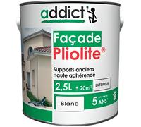 Addict - Peinture Mat pour façade à base de résine Pliolite 2,5 L - Blanc - ADD111925 - Addict
