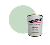 Peinture meuble bois intérieur à base d'acrylique aspect velours-satin Aqua Bois - 750 ml / 9m², Vert Pastel