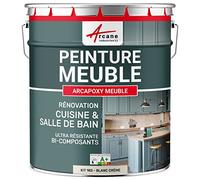 Peinture Meuble Cuisine, Salle de Bain - Résine Epoxy Bi-composant - ARCAPOXY MEUBLE - 1 kg (jusqu'à 12 m² en 2 couches) Blanc Crème - RAL 9001 - ARCANE INDUSTRIES