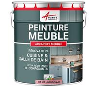 Peinture Meuble Cuisine, Salle de Bain - Résine Epoxy Bi-composant - ARCAPOXY MEUBLE - 1 kg (jusqu'à 12 m² en 2 couches) Rose Clair - RAL 3015 - ARCANE INDUSTRIES