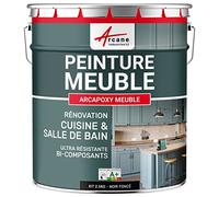 Peinture Meuble Cuisine, Salle de Bain - Résine Epoxy Bi-composant - ARCAPOXY MEUBLE - 2.5 kg (jusqu'à 30 m² en 2 couches) Noir foncé RAL 9005 - ARCANE INDUSTRIES