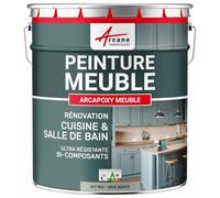 Peinture meuble cuisine & salle de bain - Résine epoxy bi-composant - Peinture pour meuble sans ponçage - ARCAPOXY MEUBLE - 1 kg (jusqu'à 12 m² en 2 couches) Gris Agate - RAL 7038 - ARCANE INDUSTRIES