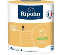 Peinture meuble et objet - Jaune niki - Satiné - Ripolin - 0,5L