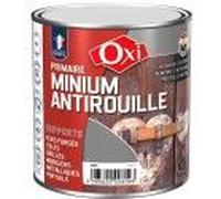 Peinture minium primaire sous couche antirouille anticorrosion métaux ferreux 0.5L OXI