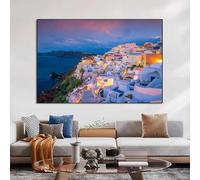 Peinture modulaire de Santorin,Grèce,paysage,mer Méditerranée,affiche murale,décoration de salon,impressions sur toile 21x30cm sans cadre