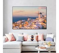 Peinture modulaire de Santorin,Grèce,paysage,mer Méditerranée,affiche murale,décoration de salon,impressions sur toile 21x30cm sans cadre