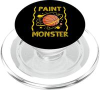Peinture Monster Basketball Art - Style Contemporain déformé PopSockets PopGrip pour MagSafe