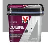 Peinture Multi-Matériaux Cuisine V33 Déco LAB Gris béton Mat Velouté 0,75 L