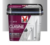 Peinture Multi-Matériaux Cuisine V33 Déco LAB Inox Satin 0,75 L