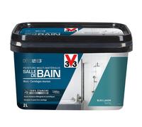 V33 Peinture Multi-Matériaux Salle de bain Deco Lab Bleu lagon 2 L