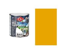 Peinture multi supports bois fer alu galva zinc pvc Jaune 0.5L OXI direct sans sous couche