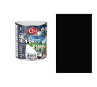 Peinture multi supports bois fer alu galva zinc pvc Noir mat 0.5L OXI direct sans sous couche