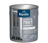 Peinture multi-supports - Gris bleu - RAL 7000 - Mat - Ripolin - 2L