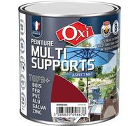 Peinture multi supports - OXI - TOP3+ - Mat - 0.5 L - Rouge bordeaux