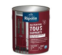 Peinture multi-supports - Rouge basque - RAL 3004 - Mat - Ripolin - 2L
