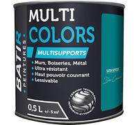 Peinture multi-supports satin soyeux Batir - Bleu canard - 0,5 l