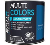 Peinture multi-supports satin soyeux Batir - Bleu cobalt - 0,5 l