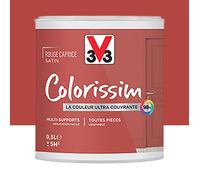 Peinture Multi-supports V33 Colorissim Satin Rouge caprice 0 5 L
