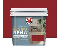 Peinture Multi-Supports V33 Easy Réno Rouge persan 0 75 L