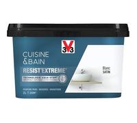 Peinture multi-supports - V33 - Resist'Extrême - Monocouche ultra couvrante - Satin - Blanc 2L