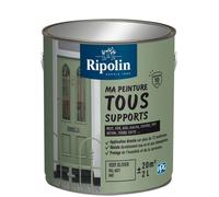 Peinture multi-supports - Vert oliver - RAL 6021 - Mat - Ripolin - 2L