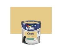 Peinture mur, boiserie Creme de couleur DULUX VALENTINE jaune safran satin 0.5 l