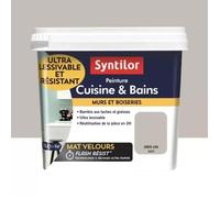 Peinture mur Cuisine et bains SYNTILOR gris lin mat 0.75 l
