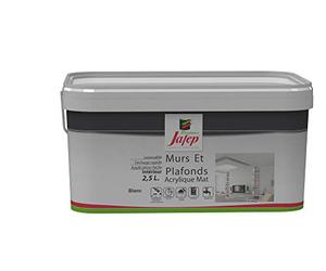 Peinture Mur et Plafond Finition Satinée 2,5L - Couleur Citron Vert - Surface entre 30 et 35 m² - Utilisation Intérieur et Extérieur - Sèche Rapidement - Peinture Murale - Lessivable - Jafep