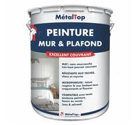 Peinture Mur Et Plafond - Pot 15 L - Metaltop - 1013 - Blanc perle
