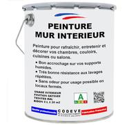 Peinture Mur Interieur - Codeve Bois/RAL 8017 - Brun chocolat - 5L - Intérieur - Pour La Décoration De Votre Salon, Séjour, Cuisine Ou Chambre.