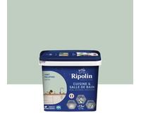 RIPOLIN Peinture Intérieure Cuisine et Bain Lessivable Vert Palatino 0,75 L