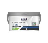 Peinture murale acrylique satinée blanche 2,5 litres Cecil Professional