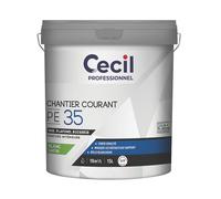 Peinture murale acrylique satinée blanche Cecil Professional 15L