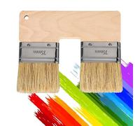 Peinture Murale Double Pinceau, Pinceau Double Couleur en Forme De U, Pinceau Double pour Peinture Acrylique, Pinceau De Peinture Murale d'art Pinceaux pour Outil De Peinture Acrylique Pinceaux