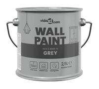 Peinture murale intérieure - vidaXL - 2 5 l - Gris - Surface lavable - Formule à base d'eau - Excellente couverture