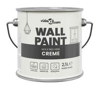 Peinture murale intérieure - vidaXL - Crème - 2,5 l - Surface lavable - Excellente couverture - Formule à base d'eau