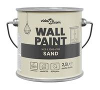 Peinture murale intérieure - vidaXL - Sable - 2,5 l - Surface lavable - Formule à base d'eau - Excellente couverture