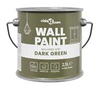 Peinture murale intérieure - vidaXL - Vert foncé - 2 5 l - Surface lavable - Formule à base d'eau