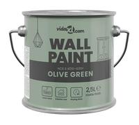 Peinture murale intérieure - vidaXL - Vert Olive - 2,5 l - Surface lavable - Formule à base d'eau