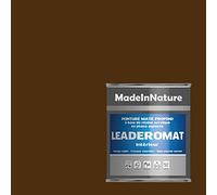 Peinture murale Mat Acrylique, Intérieur, application facile, très opacifiant, séchage rapide couleurs aux choix,de MadeInNature® (0.5 litre pour 4 m², soit 2 m² pour 2 couches, 6 Choco)