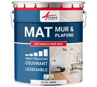 ARCANE INDUSTRIES Peinture Murale, Mat Blanche - 2.5 L Blanc