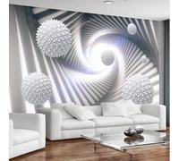 Peinture Murale Photo, Boule Blanche Et Papier Peint Abstrait, Impression Photo, Image pour Adolescents, Garçons, Filles, Chambre à Coucher, Salons, 300x210 cm | XXL - 6 Stripes