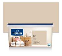 RIPOLIN - Peinture Intérieure Multi-Supports - Murs, Boiseries & Radiateurs - Ultra Couvrante - Lessivable - Application Facile - Ecolabel - Aspect Mat - 2,5L - Lin