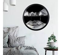 Peinture murale sur sable fluide, image d'art de sable mobile, sculpture murale rotative, mouvement liquide 3D paysage de sable marin en mouvement, ambiance relaxante, décoration de maison ou de