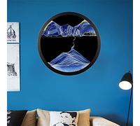 Peinture murale sur sable fluide, image d'art de sable mobile, sculpture murale rotative, mouvement liquide 3D paysage de sable marin en mouvement, ambiance relaxante, décoration de maison ou de