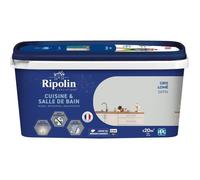 Peinture murs, boiseries, plafonds, radiateurs - RIPOLIN - Cuisine et bain - 2 L - Gris Lome