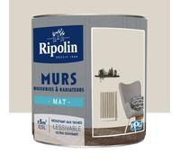 Peinture Murs, Boiseries, Radiateurs RIPOLIN Mat Beige glaise 0,5 L