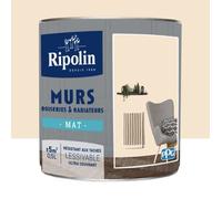 RIPOLIN Peinture Murs, Boiseries, Radiateurs Mat Beige pierre 0,5 L