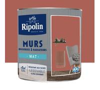 RIPOLIN Peinture Murs, Boiseries, Radiateurs Mat Rouge chianti 0,5 L